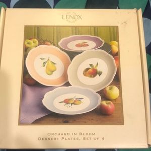 Lenox orchard in bloom set of 4 mugs and plates